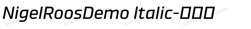 NigelRoosDemo Italic字体转换